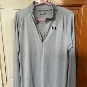 UNDER ARMOUR LOOSE PULLOVER 1/4 ZIP GREY SIZE YOUTH XL NWT